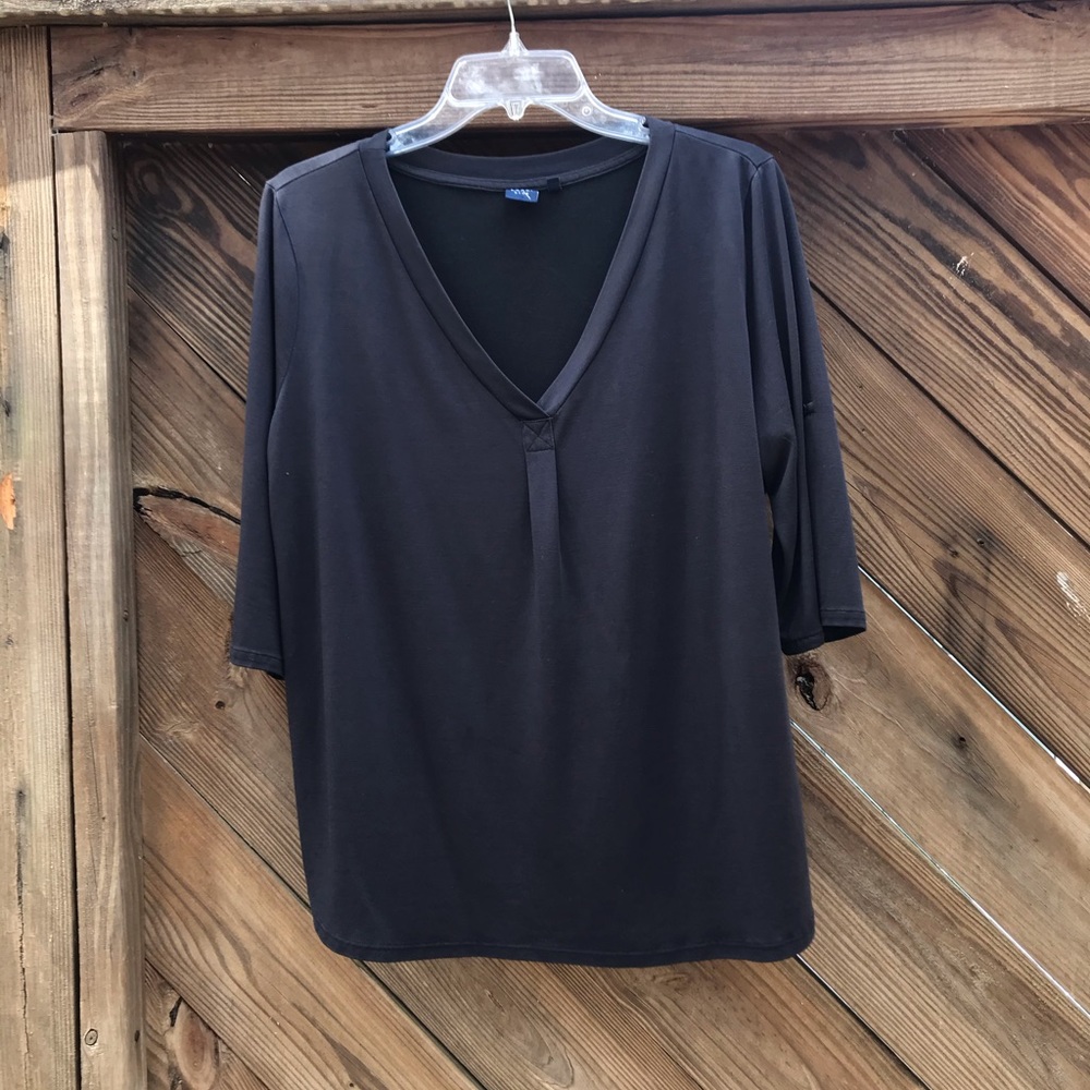 Kaari Blue black blouse